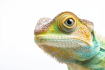 Close-up of a vibrant chameleon