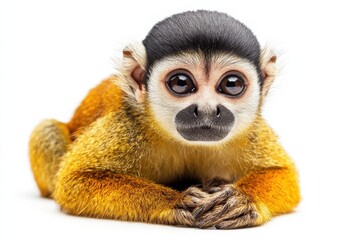 Fototapeta premium Adorable golden-furred monkey
