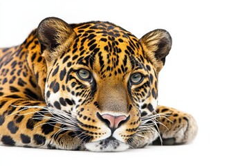 Obraz premium Close-up of a jaguar resting.