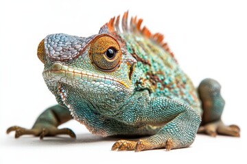 Obraz premium Close-up of a vibrant chameleon