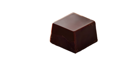 A tantalizing cube of dark chocolate sits proudly on a rustic wooden table a delicious homage to the delightful celebration of Chocolate Day