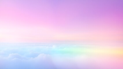 Soft clouds dissolve into a dreamy pastel-hued escape.
