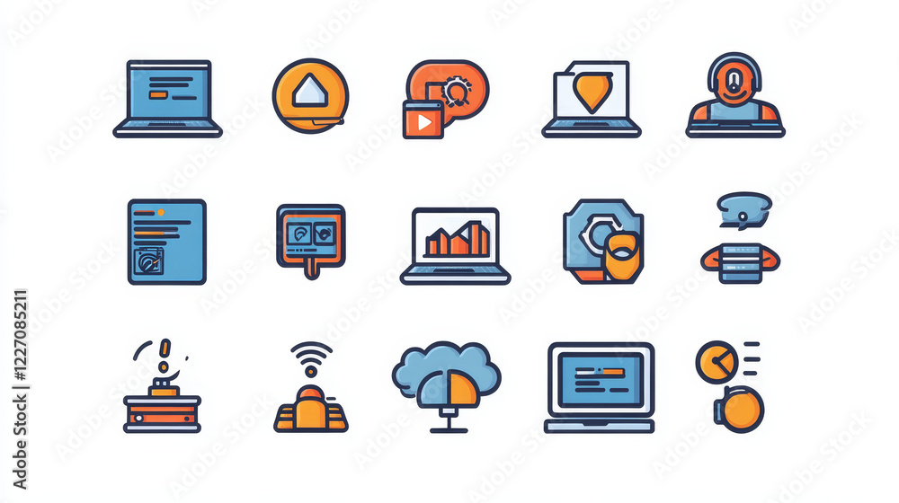Poster data engineer vacancy, it specialist career, web development job outline icon. web data programming 
