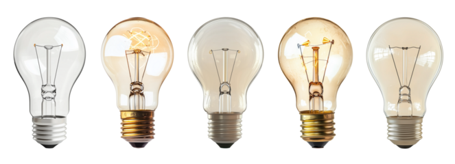 isolated light bulb - concept of electricity