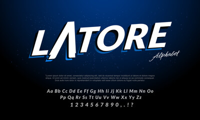 Modern Alphabet Font. Typography urban style fonts for technology, digital, movie, game logo design. vector illustration