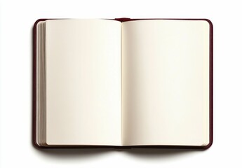 Minimalist Open Notebook with Blank Pages