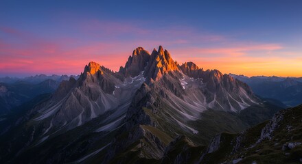 Majestic Mountain Sunset Landscape Photography