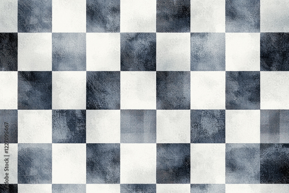 Poster minimalist gingham pattern of gray and white squares creates a modern and sophisticated feel in high