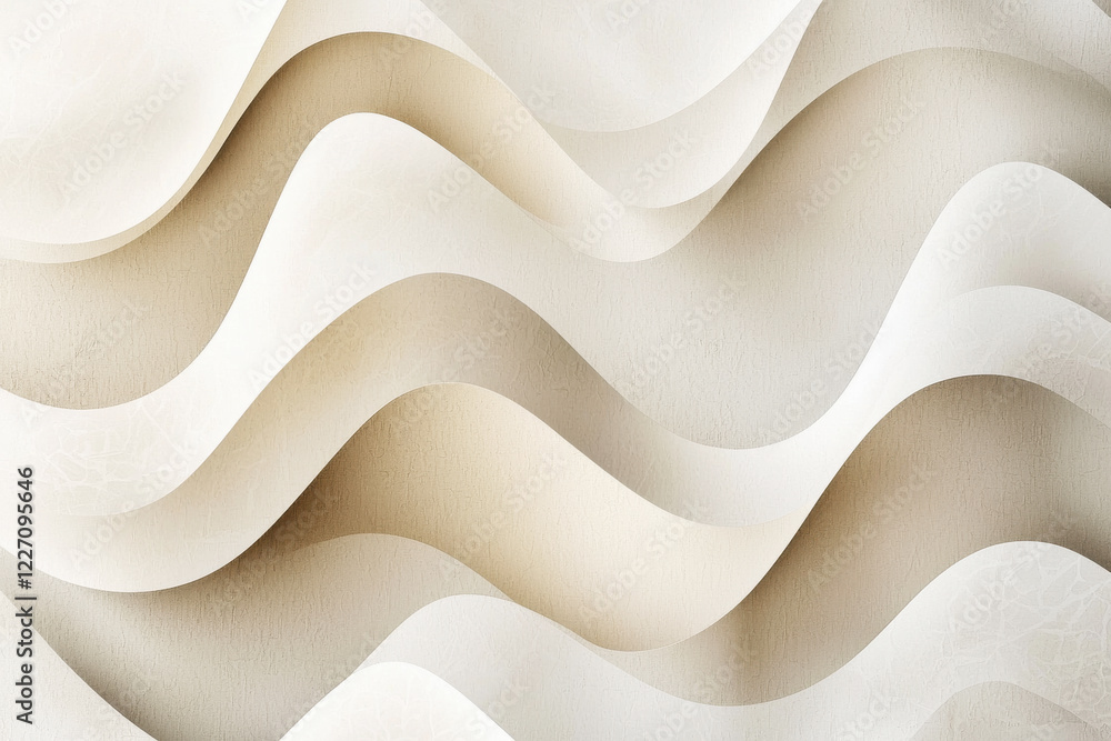 Poster minimalist gradient pattern featuring soft neutral tones in stylish fluid shapes against a clean whi