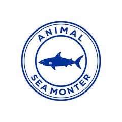 Shark icon. Shark logo. Shark symbol. Shark line icon isolated minimal design. Vector illustration