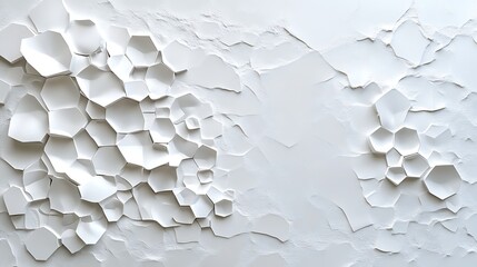 Hexagonal Texture with Green Leaf Frame