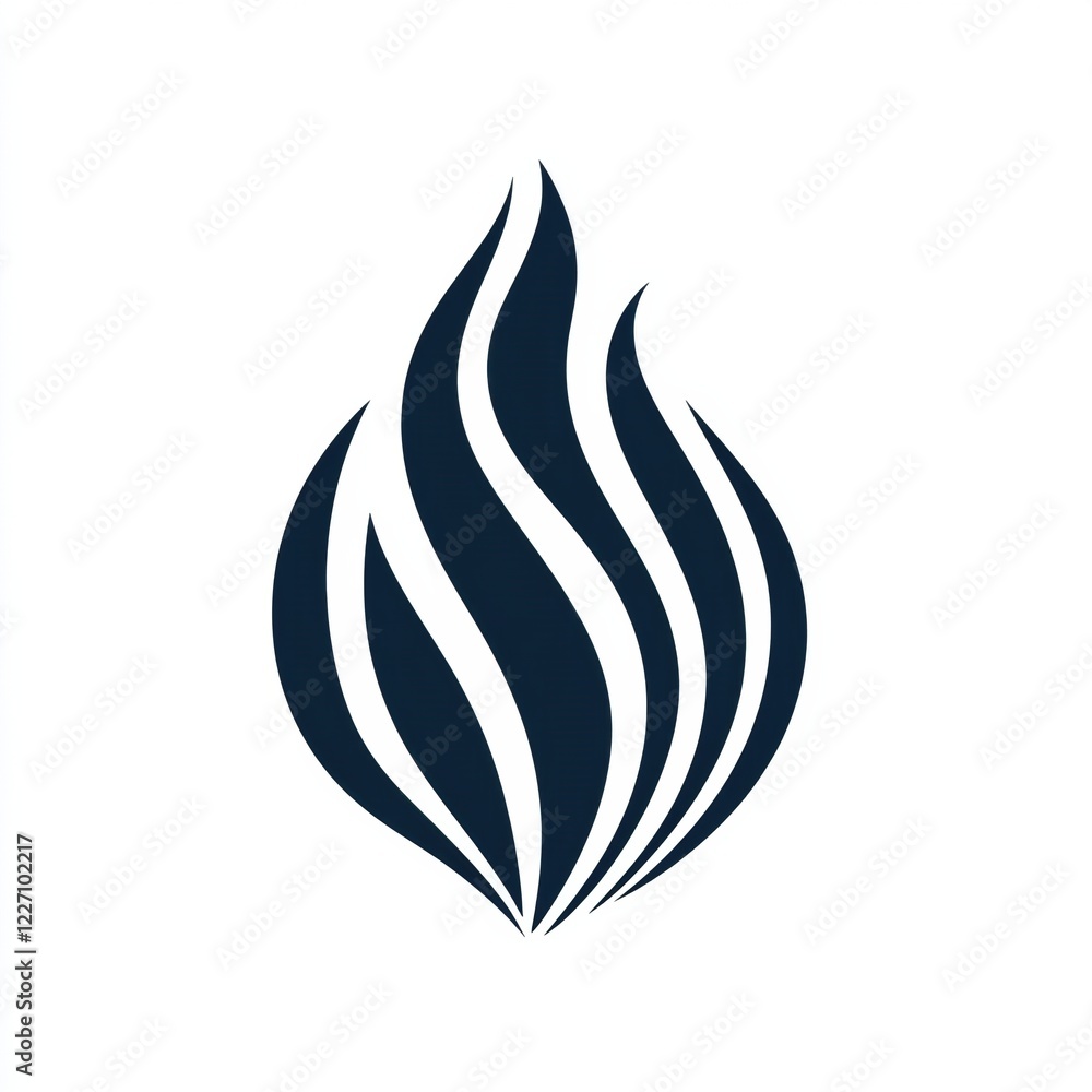 Poster Stylized flame icon representing warmth and energy design for various applications in graphics and branding. Generative AI