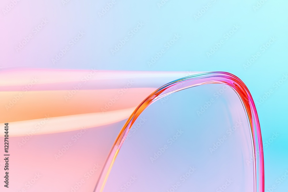 Poster close-up of transparent display on futuristic tablet projecting interactive 3d holograms