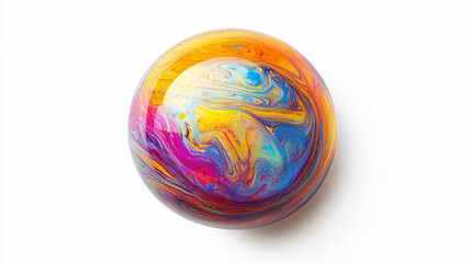 Obraz premium a soap bubble on a white background