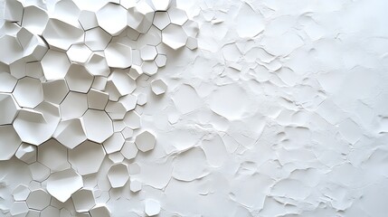 Hexagonal Texture with Green Leaf Frame