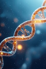 cosmic-inspired depiction of genetic evolution where dna strands form into celestial constellations glowing against