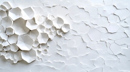 Hexagonal Texture with Green Leaf Frame
