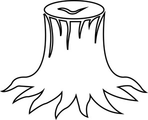 Tree stump icon.High quality black style icon,lumber industry material silhouette,cut trees structure textured.Tree Stump illustration sign collection. Wood symbol or logo,vector illustration.