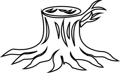 Tree stump icon.High quality black style icon,lumber industry material silhouette,cut trees structure textured.Tree Stump illustration sign collection. Wood symbol or logo,vector illustration.