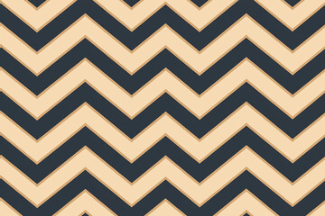 A seamless pattern featuring bold chevron stripes in dark blue and beige, suitable for modern design projects