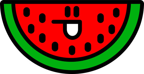 Simple Water melon Illustration