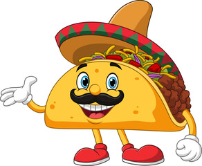 Vector illustration of taco character