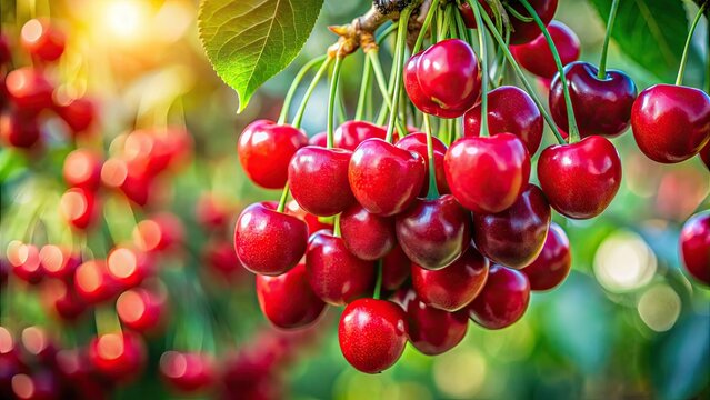 Savor Tuscan Lari cherries: a diet-friendly delight, grown from flourishing cherry trees.