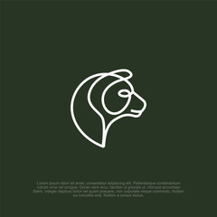 Simple rounded outline modern bear head logo with a bold and strong design, ideal for branding, sports teams, wildlife organizations, and outdoor adventure brands