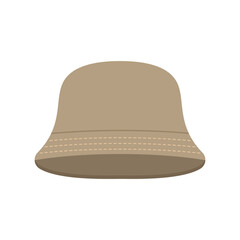 Bucket hat flat vector illustration isolated on a white background