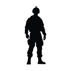 Soldier silhouette vector design isolated on a white background