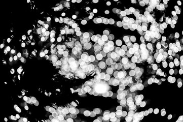 Black and white Bokeh background 