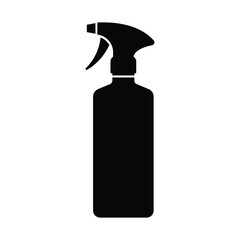 Water spray bottle silhouette vector design on a white background