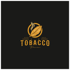 tobacco leaf logo,tobacco field and tobacco cigarette logo template design vector