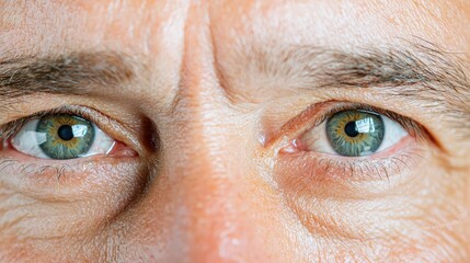 Fototapeta premium Close-up of a man's intense, focused eyes