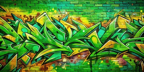 Abstract Graffiti Art Background with Colors, green, art,  green, art, orange, street, dark blue, cityscape