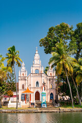 St. Joseph's Latin Catholic Church. Kerala backwaters, India