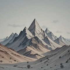 Majestic Mountain Range Landscape Art Print