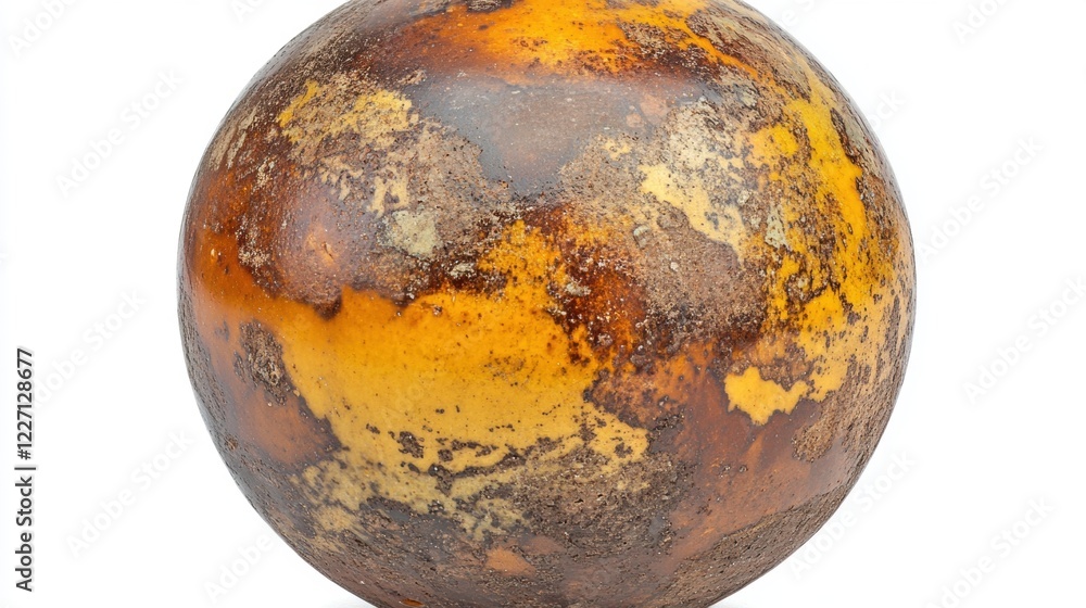 Poster rustic textured sphere with variegated earthy tones and patterns