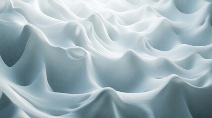 Obraz premium Abstract light gray fabric waves, textured surface, studio shot, background blur, design element