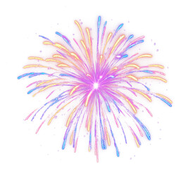Obraz premium PNG Fireworks celebration colorful night.