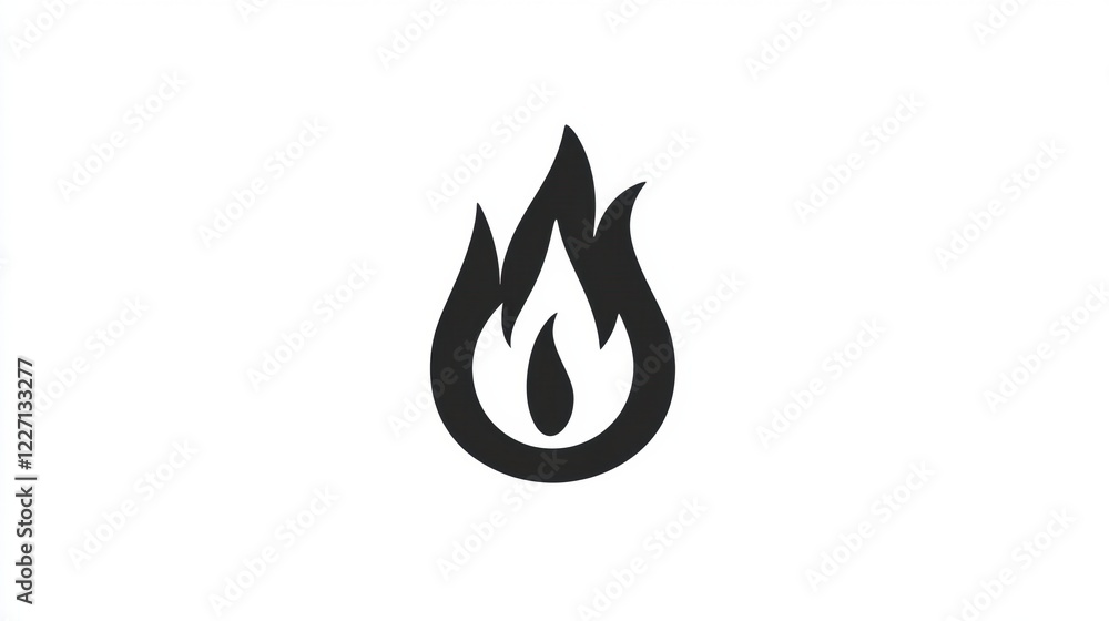 Leinwandbilder symbol of flame representing heat and energy in various contexts and settings. generative ai