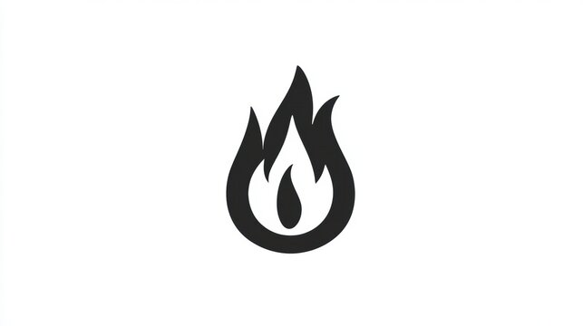 Symbol of flame representing heat and energy in various contexts and settings. Generative AI
