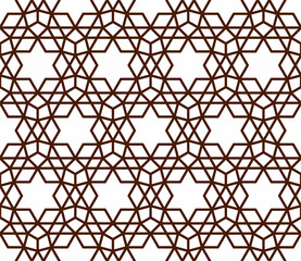 Obraz premium JPG Seamless girih pattern. Girih 6. Traditional Islamic Design. Mosque decoration element. Seamless geometric pattern. Seamless islamic pattern. Background illustration. Morocco seamless pattern.