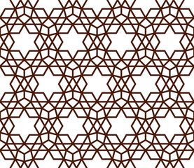 Fototapeta premium PNG JPG Seamless girih pattern. Girih 6. Traditional Islamic Design. Mosque decoration element. Seamless geometric pattern. Seamless islamic pattern. Background illustration. Morocco seamless pattern.