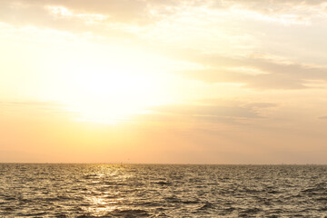 nature sea scape dusk evening sunset background landscape idyllic simple wavy water horizon panorama wallpaper landscape concept photo