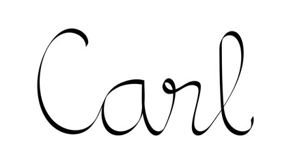 Black handwritten male name 