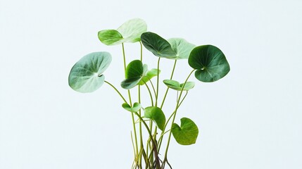 Green plant, studio shot, white background, growth, botanical illustration