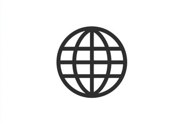 Minimalist globe illustration representing global connectivity and communication in a modern design. Generative AI