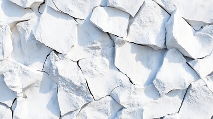 Obraz premium Cracked white stone wall texture background, sunlight