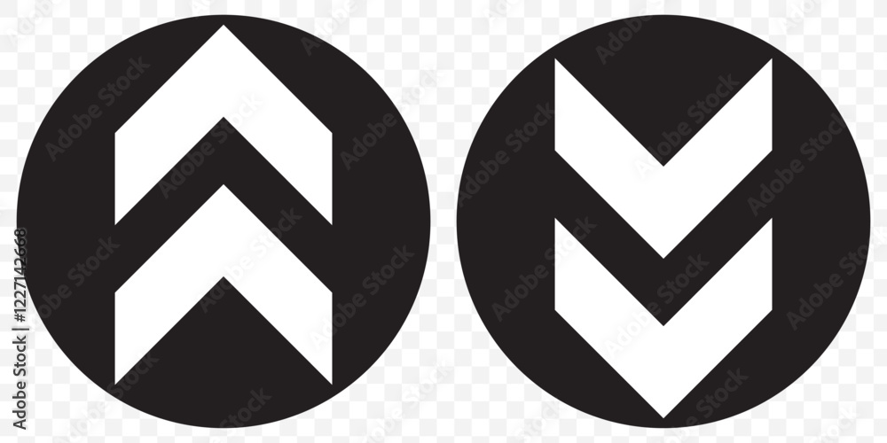 Poster up down arrow vector icon. arrow filled flat symbol for mobile concept and web design. black simple 